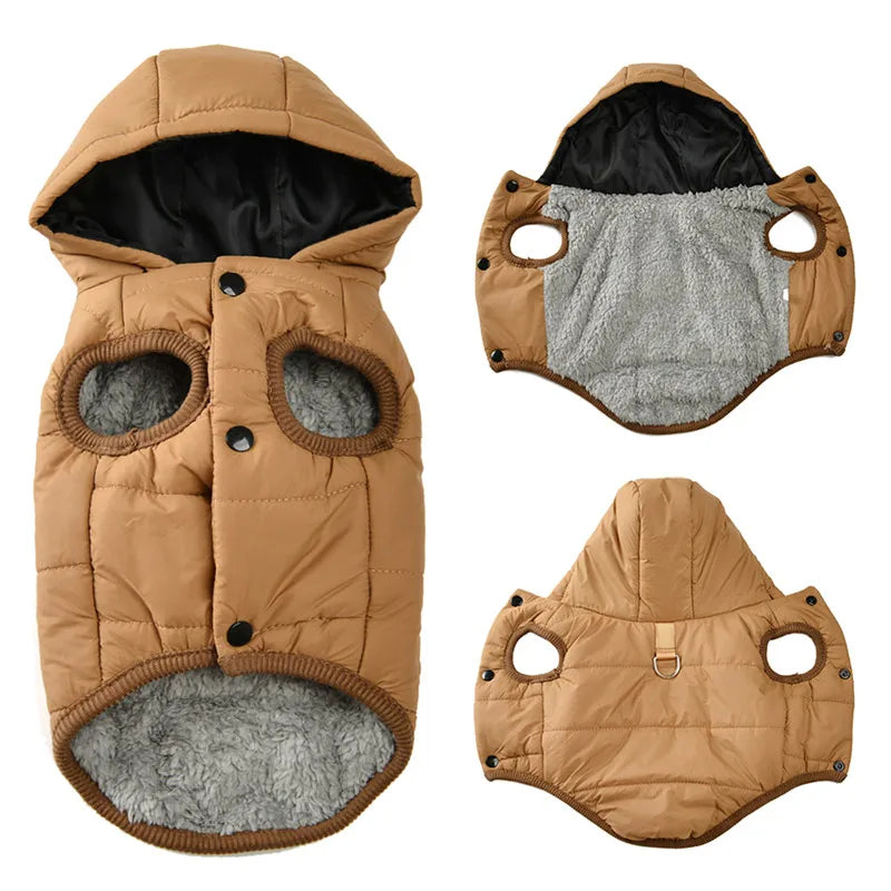 Thickened Dog Parka Jacket – Warm Cosy Coat for Small Dogs
