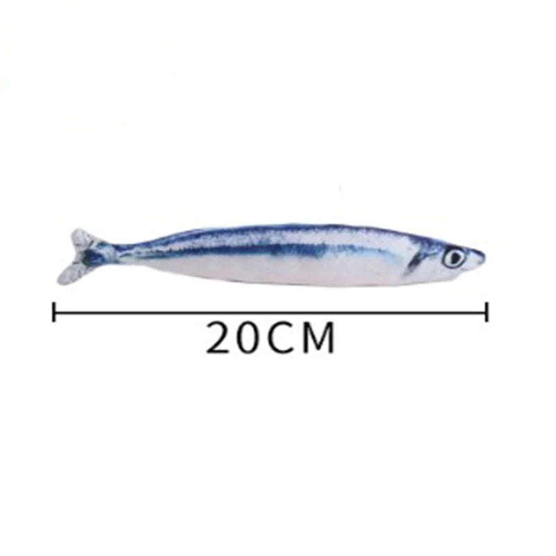 Realistic Fish Cat Toy – PP Cotton Plush Catnip-Style Chew & Tease Toy | 8 Designs