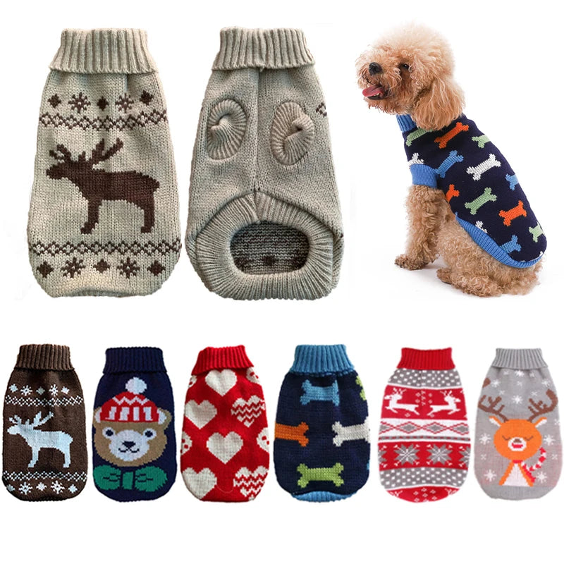 BellyRub Luxury Festive Jumpers  – Warm Autumn & Winter Coat for Pets / 5 Styles