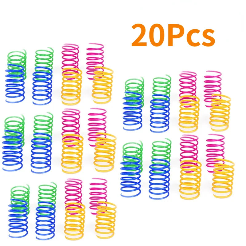 Colourful Coil Spring Cat Toys – Interactive Kitten Play Pack