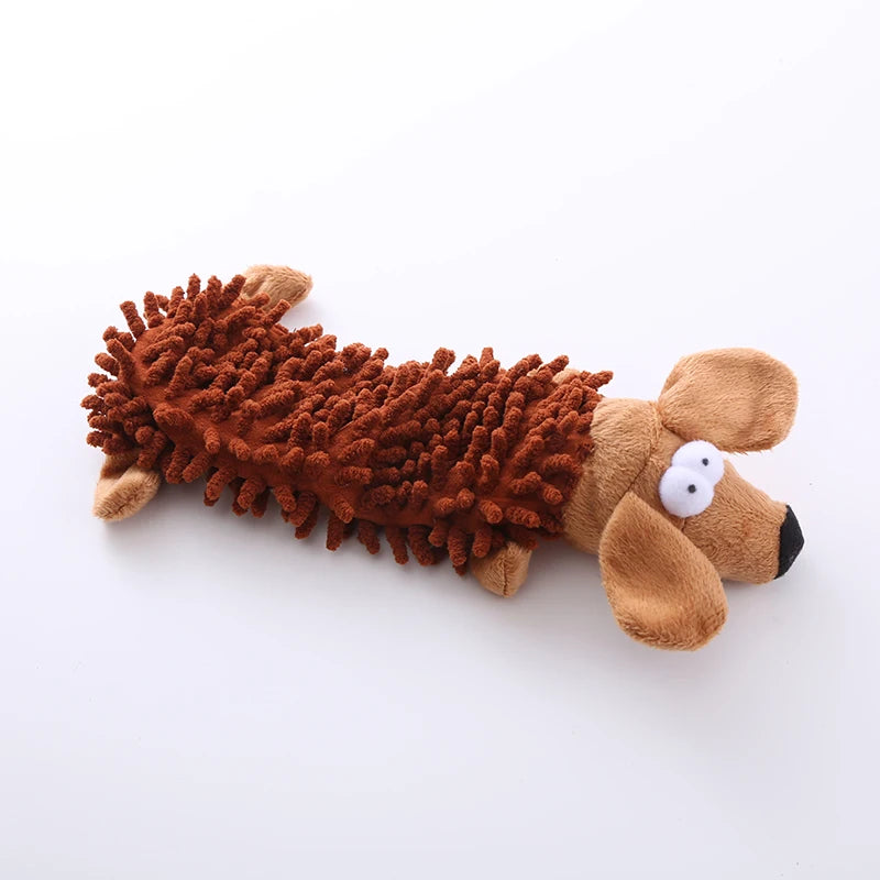 Squeaky Plush Frog & Hippo Dog Toy – Teeth Grinding Chew Toy