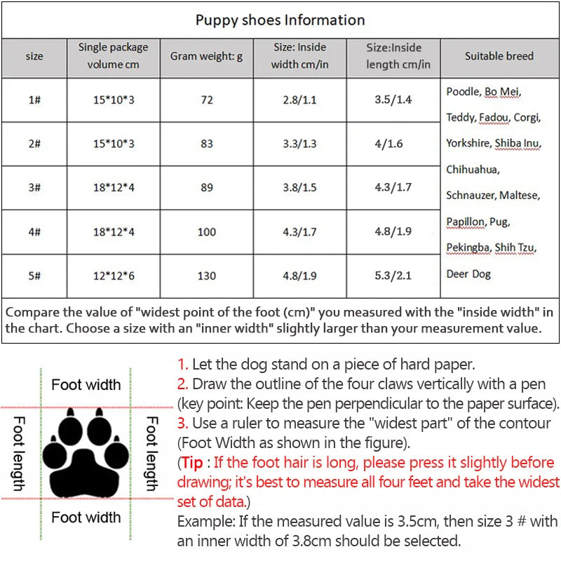 Waterproof Anti-Slip / Anti Burn Dog Boots – All Season Paw Protectors (4pcs)