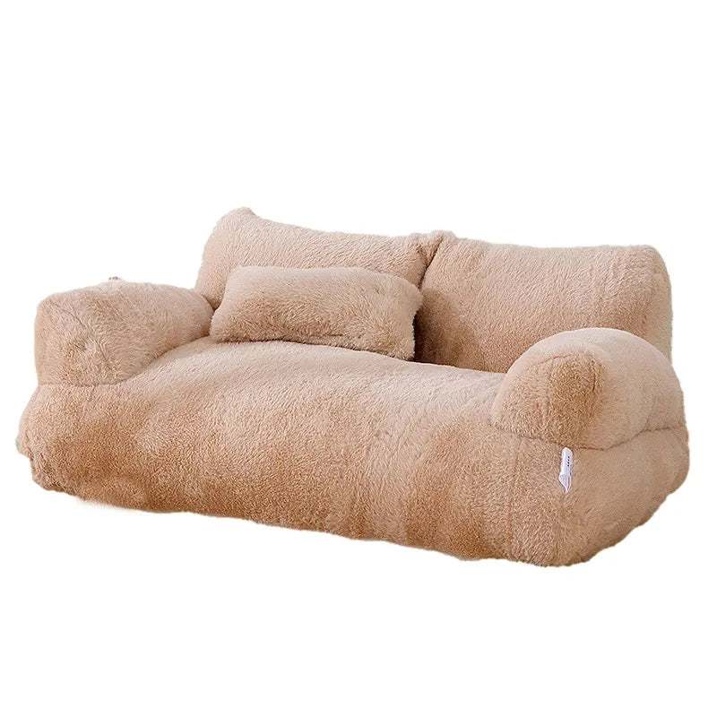 Luxury Plush Cat & Dog Sofa Bed – Winter Warm Pet Nest