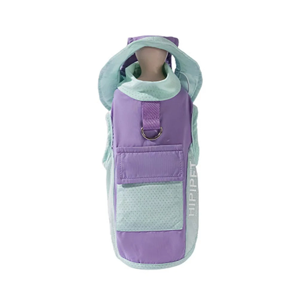 Spring Summer Pet Sunscreen Vest Comfortable Breathable Puppy Mesh T-Shirt Sleeveless with Hat Ice Bag Dog Pullover