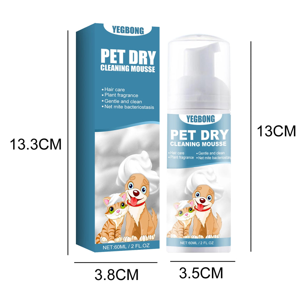 YEGBONG Dry Pet Shampoo – No-Rinse Formula for Sensitive Skin