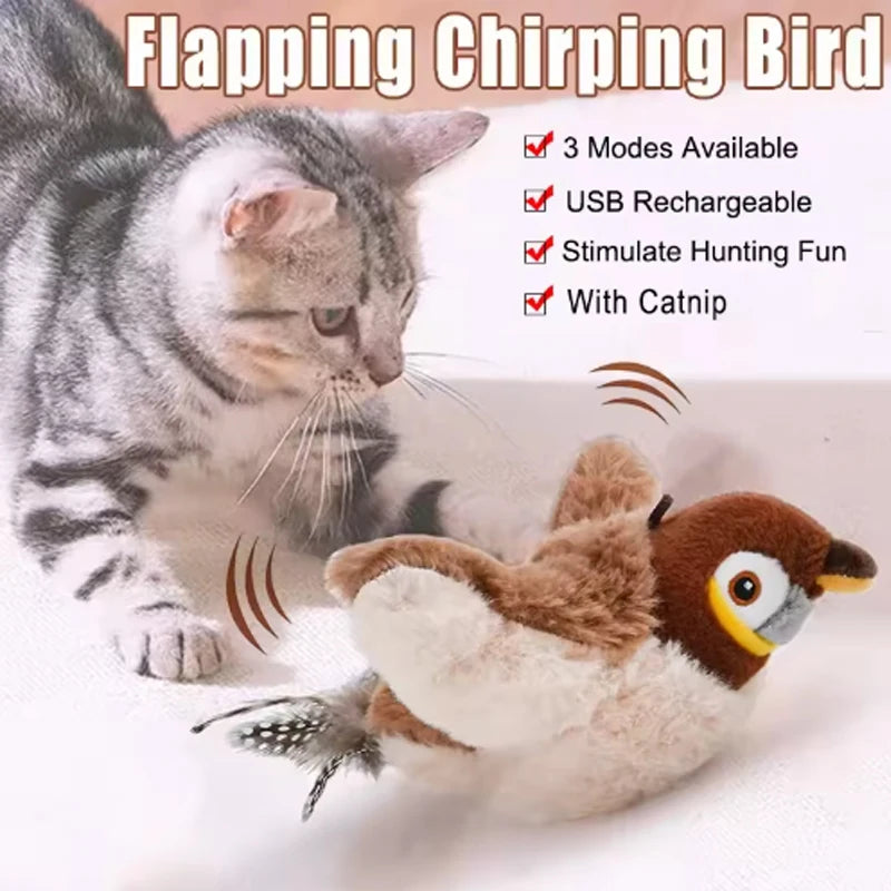 Flapping Bird Cat & Dog Toy – Touch Activated