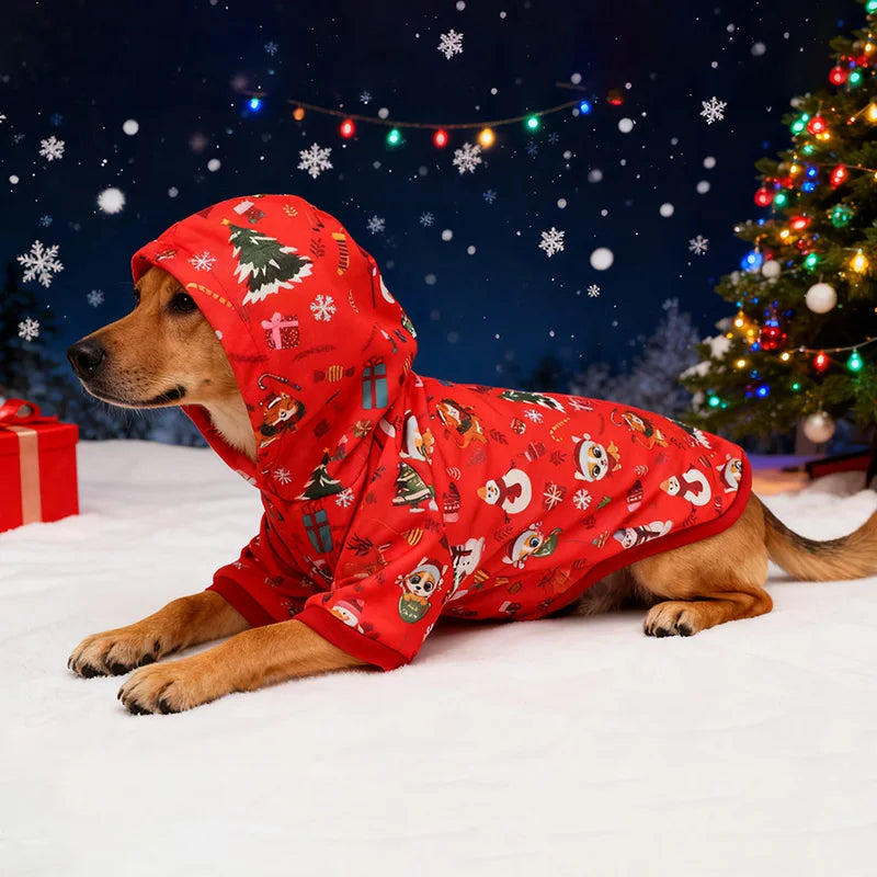 Christmas Dog Hoodie – Festive Holiday Jumper for Dogs | S–XXL