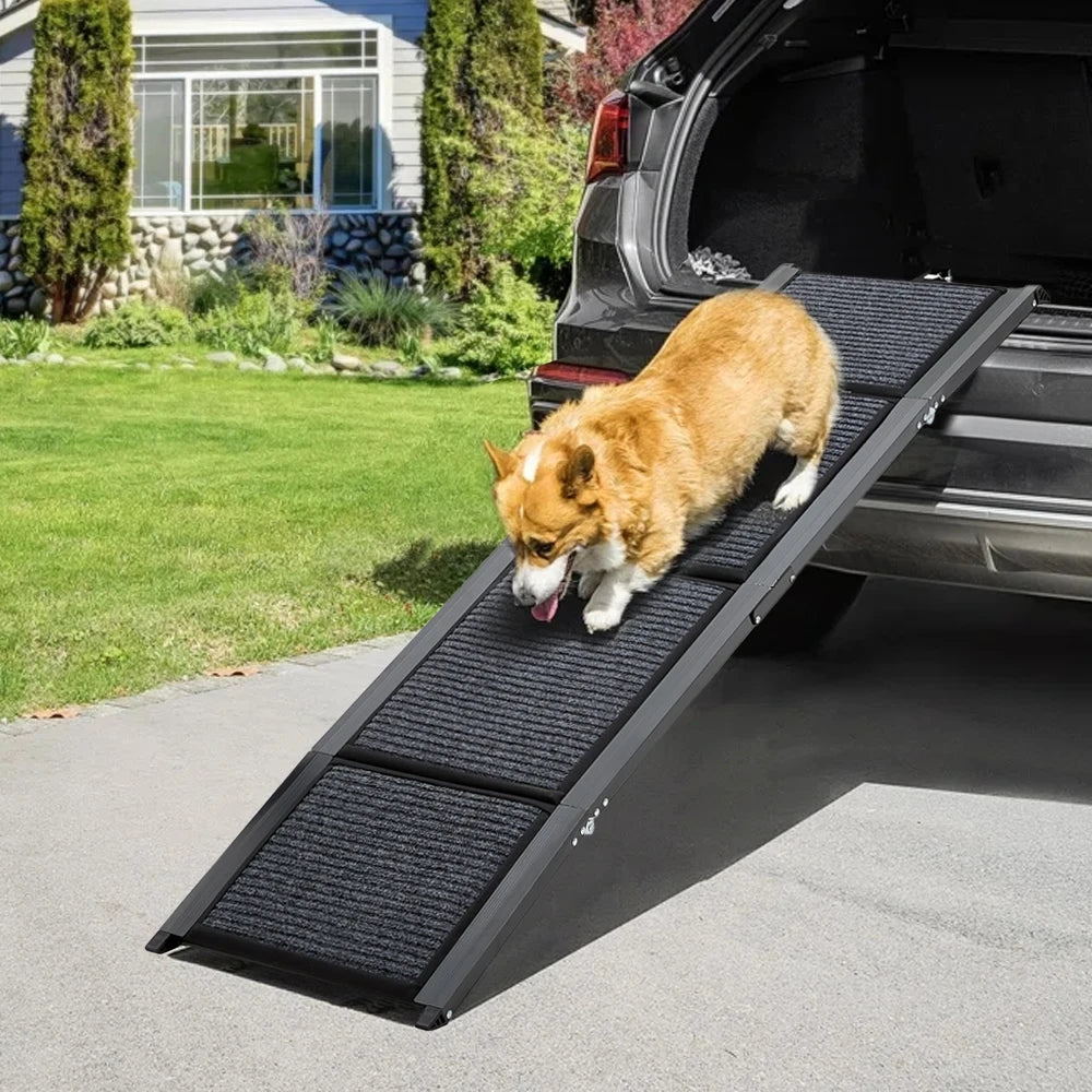 Voltsify Foldable Non-Slip Dog Car Ramp – 160x44cm (Supports All size Dogs)