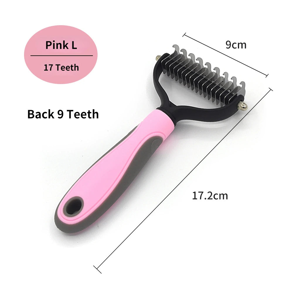 Professional Pet Deshedding Brush & Knot Cutter