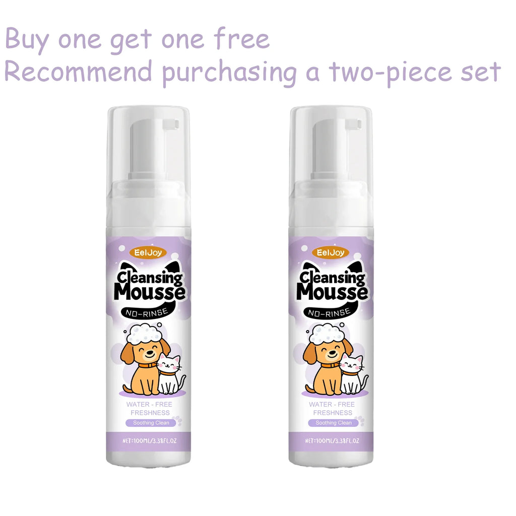 EelJoy No-Rinse Pet Shampoo Mousse – Waterless Foam Cleanser