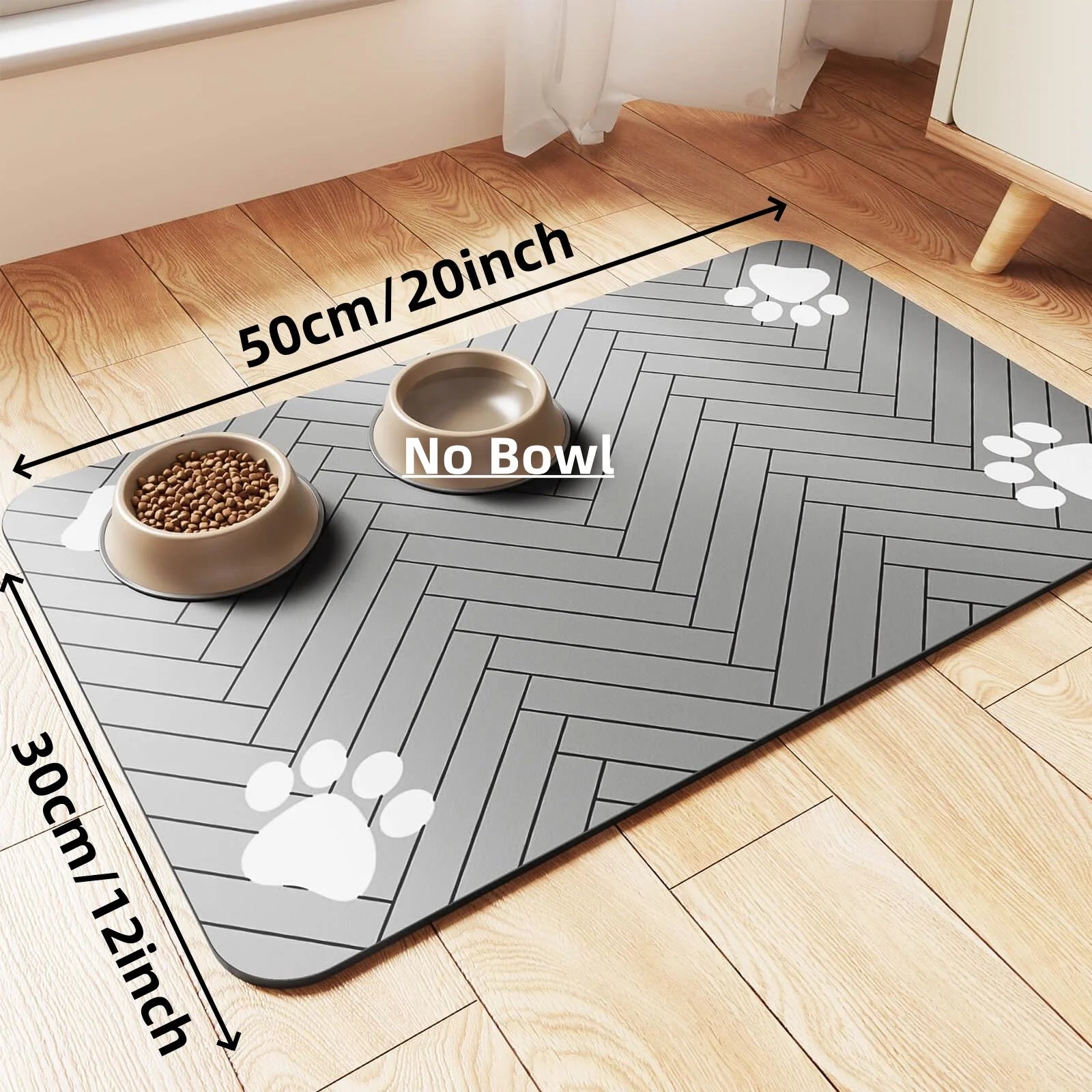 Diatomite Pet Feeding Mat – Absorbent, Durable, Quick-Dry Placemat for Dog & Cat Food Bowls | 3 Sizes