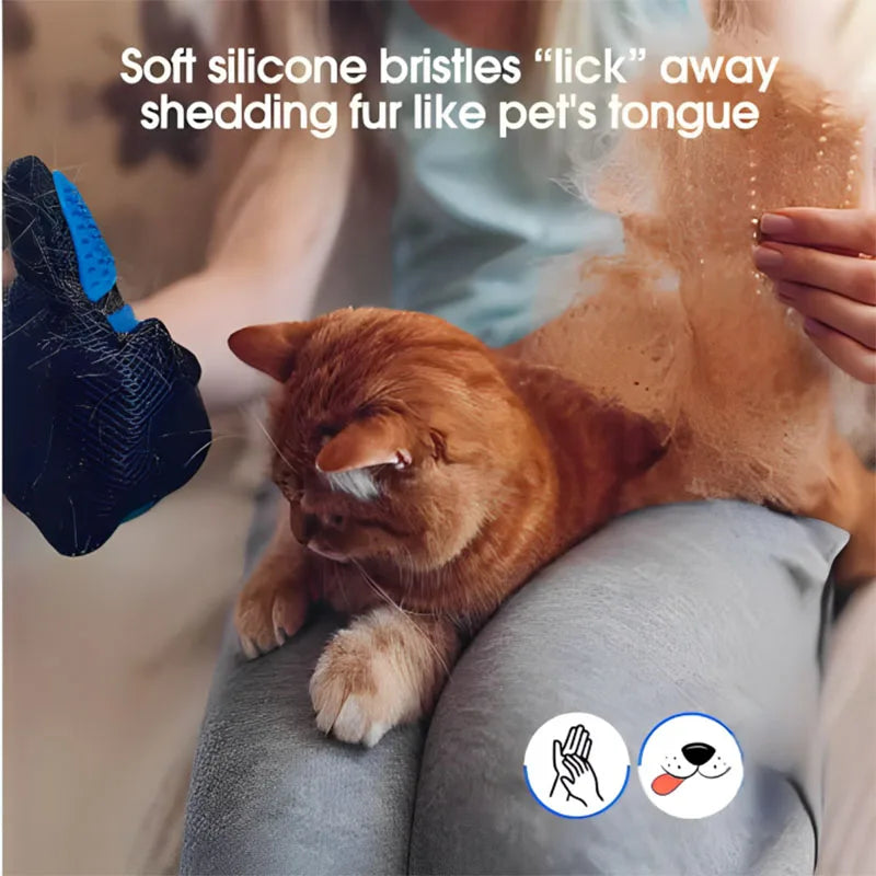 Pet Grooming & Deshedding Massage Glove