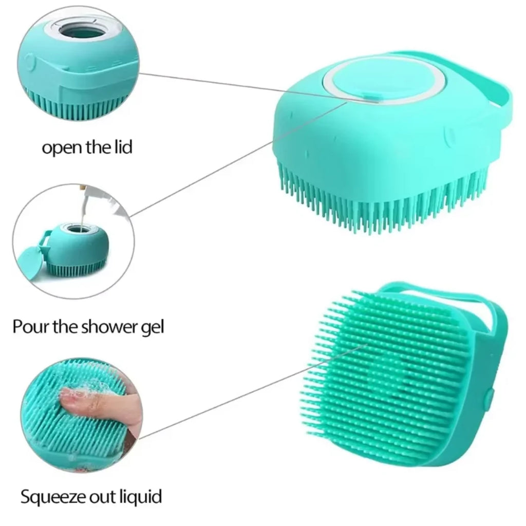 Silicone Pet Shampoo Brush & Massage Comb