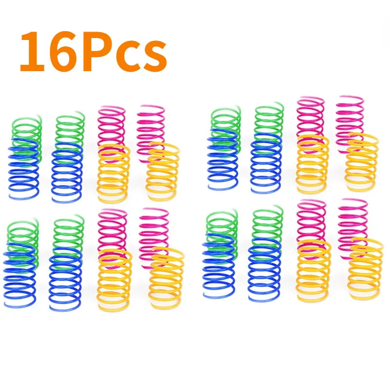 Colourful Coil Spring Cat Toys – Interactive Kitten Play Pack