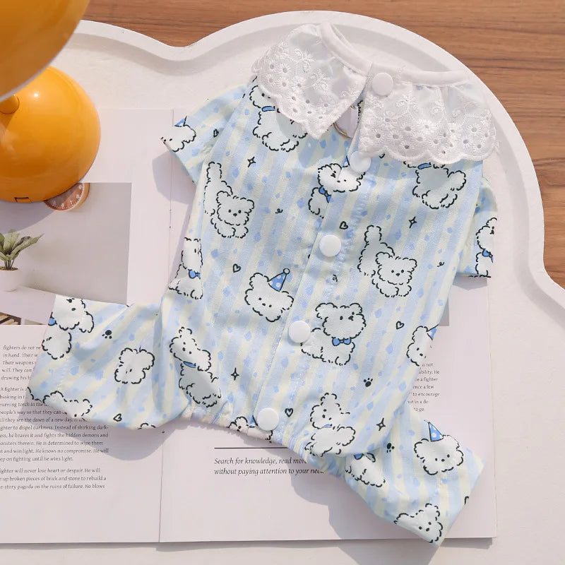 Cotton Dog Couple Pyjamas & Home Clothes – Spring & Autumn