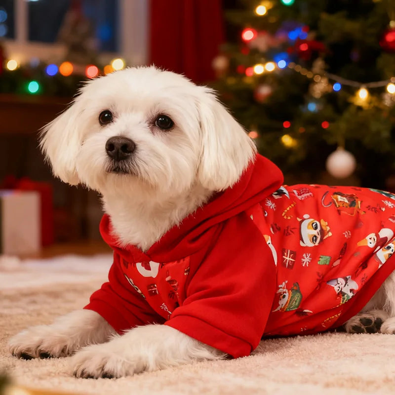 Christmas Dog Hoodie – Festive Holiday Jumper for Dogs | S–XXL