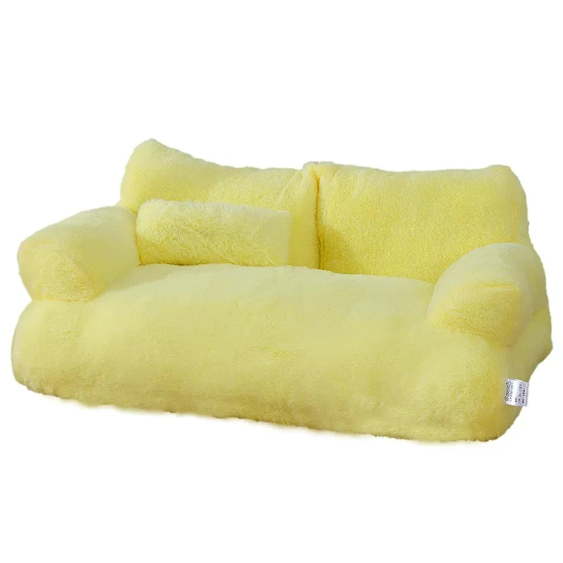 Luxury Plush Cat & Dog Sofa Bed – Winter Warm Pet Nest