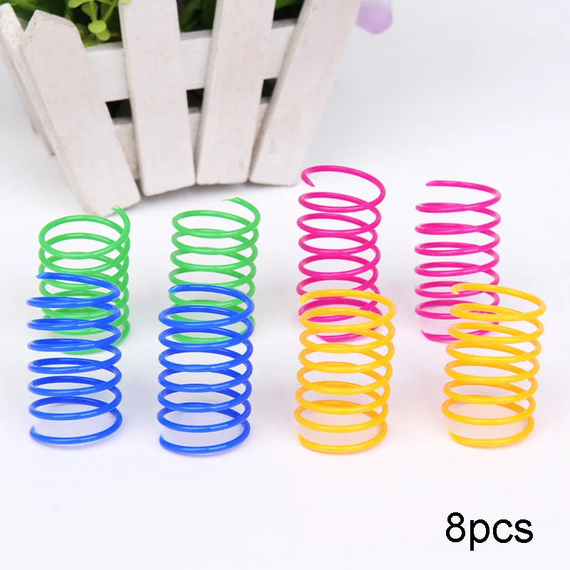 Colourful Coil Spring Cat Toys – Interactive Kitten Play Pack