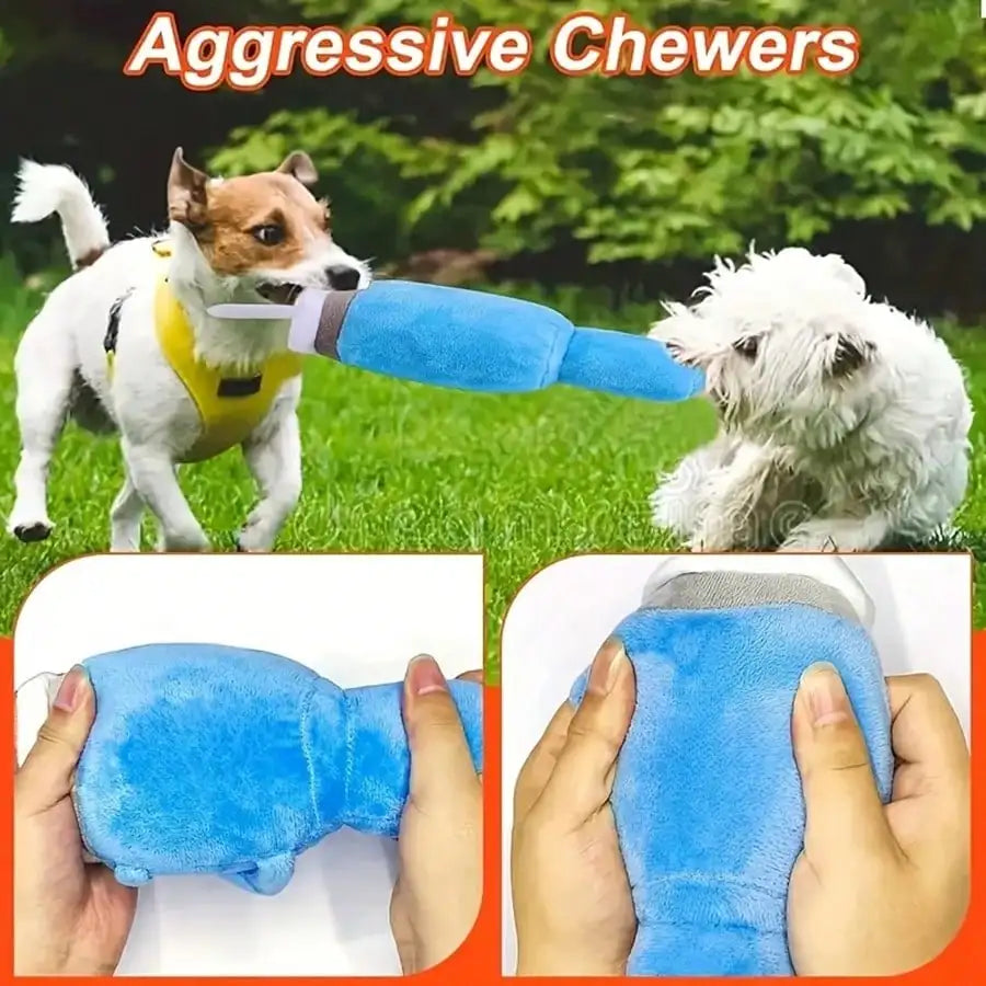 Beverage Mug Plush Dog Chew Toy – Puppy Teething Toy