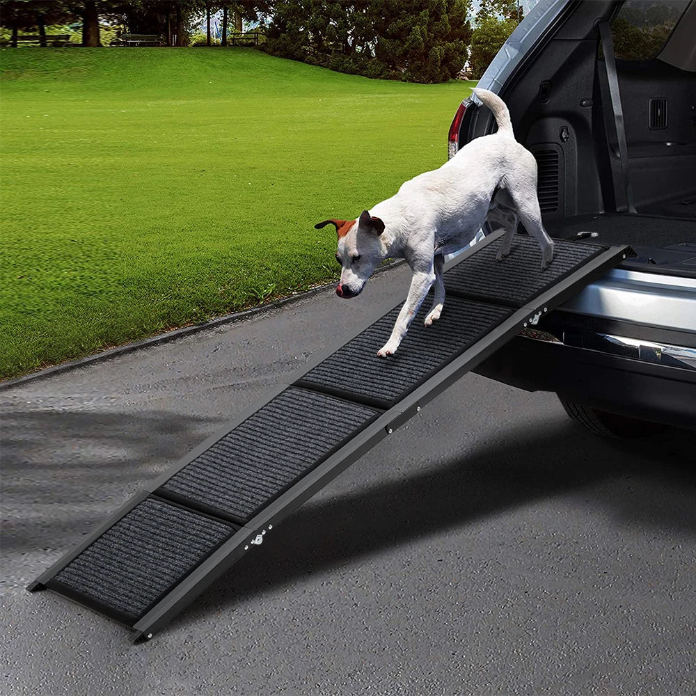Voltsify Foldable Non-Slip Dog Car Ramp – 160x44cm (Supports All size Dogs)