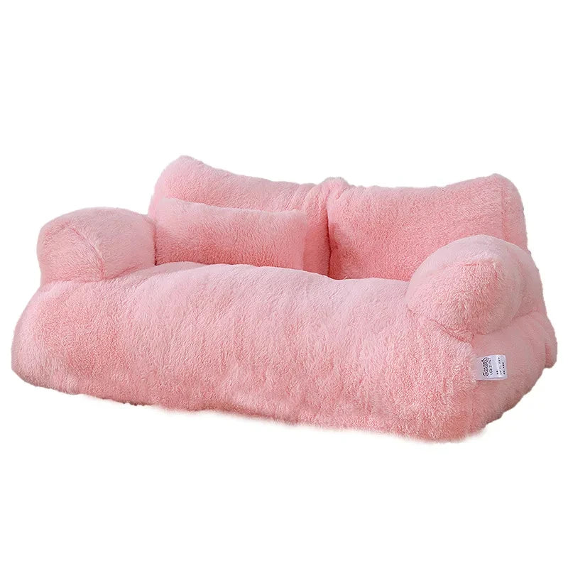 Luxury Plush Cat & Dog Sofa Bed – Winter Warm Pet Nest