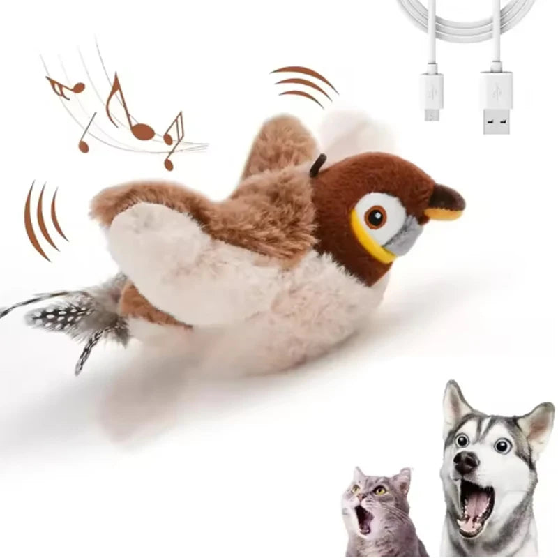 Flapping Bird Cat & Dog Toy – Touch Activated