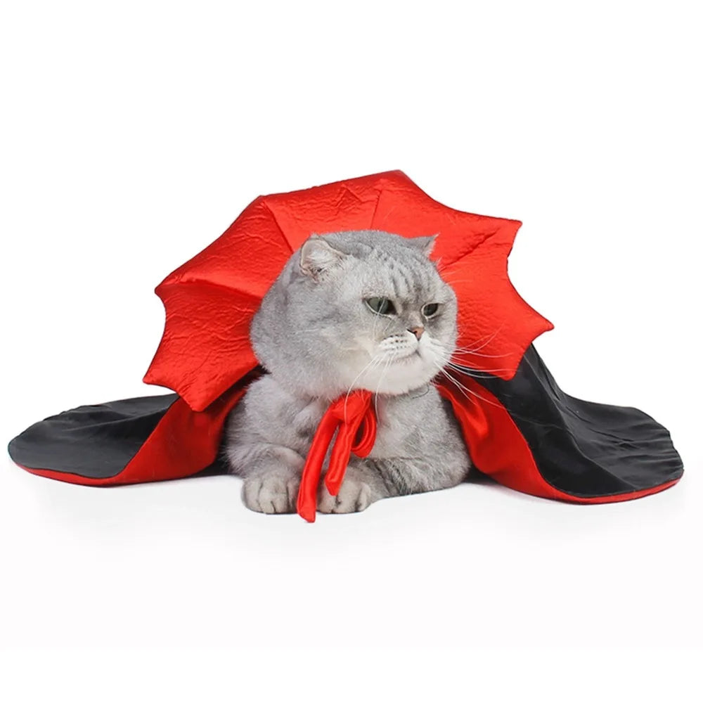 Vampire Cape Pet Costume – Spooky Cloak for Dogs & Cats