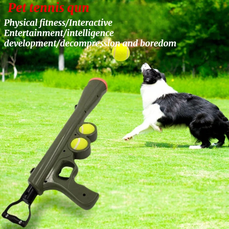Dog Ball Launcher — Interactive Tennis Ball Shooting Toy for Outdoor Play