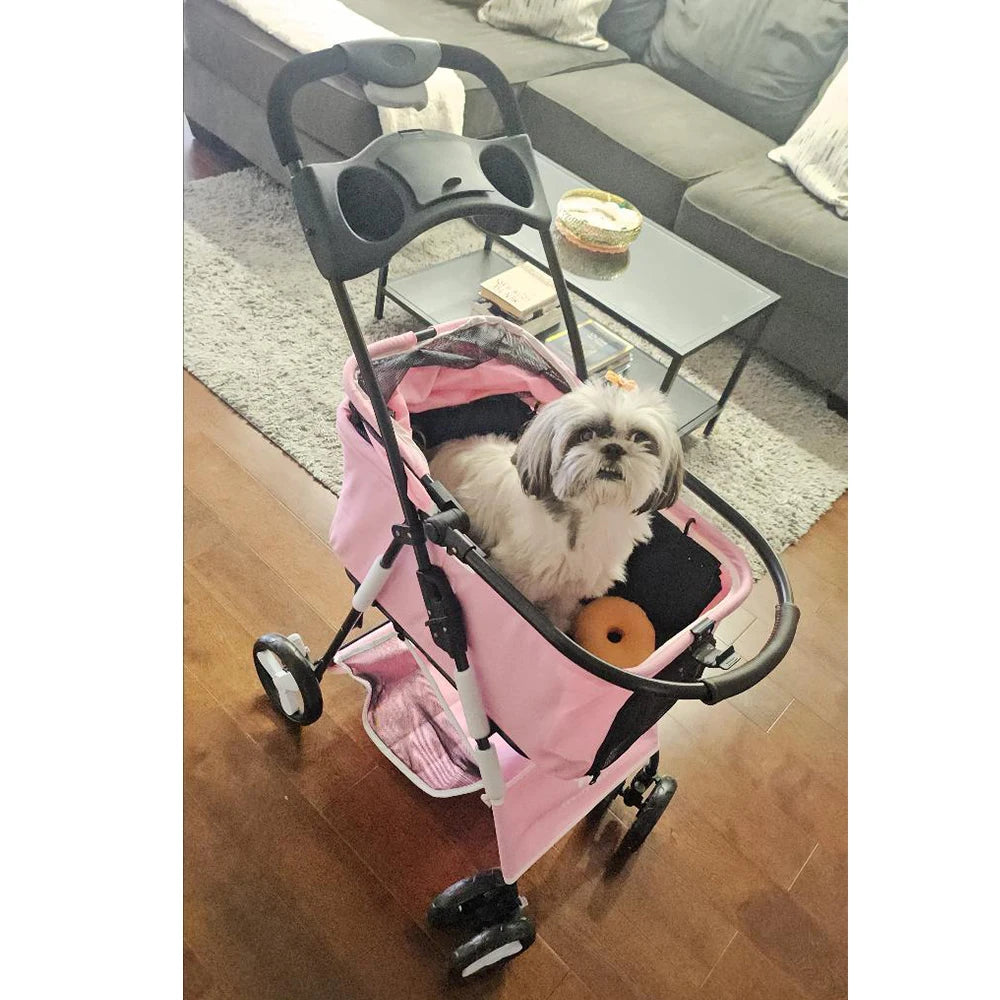 Adorable Pet Stroller for Dogs & Cats – Outdoor Travel (ComfyPawz)