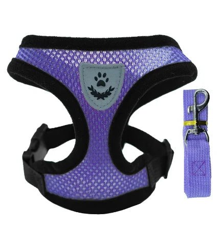 Adjustable Reflective Harness & Lead Set for Cats & Small Dogs | S, M & L