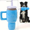 Beverage Mug Plush Dog Chew Toy – Puppy Teething Toy
