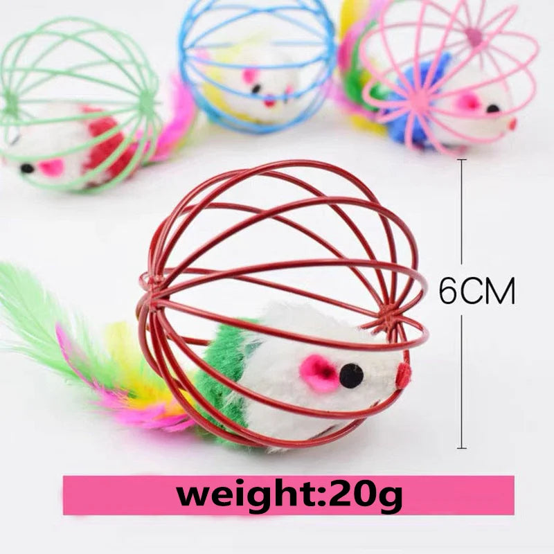 Mouse in Cage Interactive Chase Cat Toy