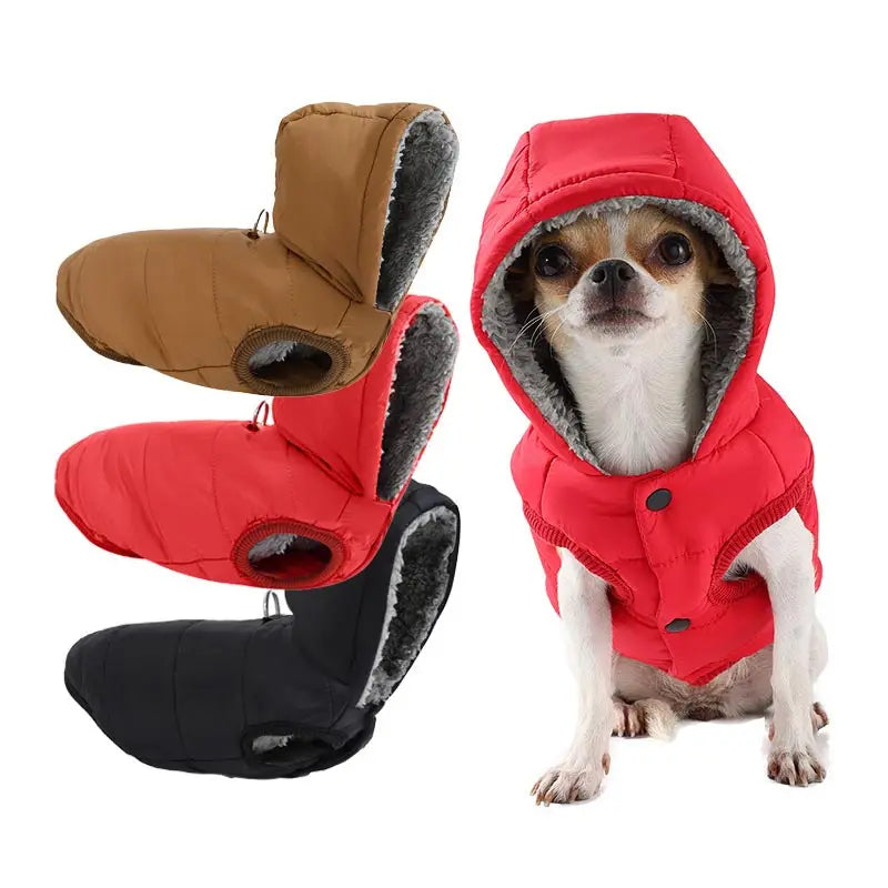 Thickened Dog Parka Jacket – Warm Cosy Coat for Small Dogs