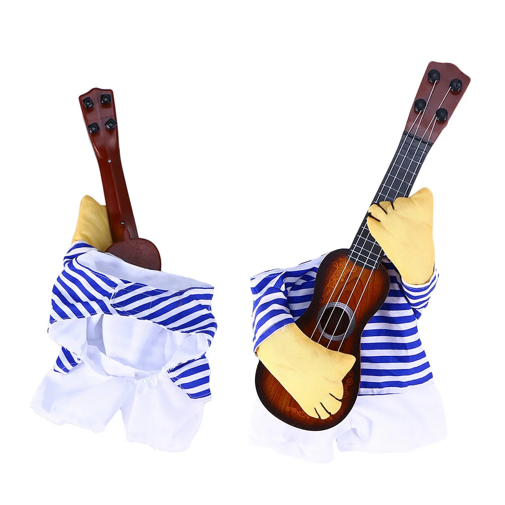 Guitar Player Dog Costume – Funny Cosplay Outfit for Dogs