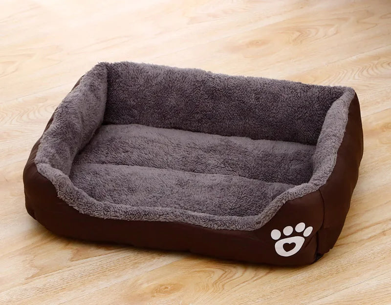 Corduroy Animal Print Pet Mat – Soft Breathable Dog & Cat Cushion | 5 Sizes