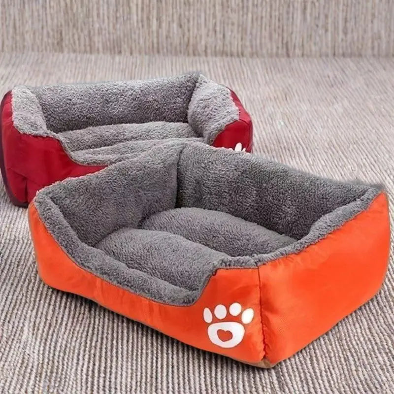 Corduroy Animal Print Pet Mat – Soft Breathable Dog & Cat Cushion | 5 Sizes