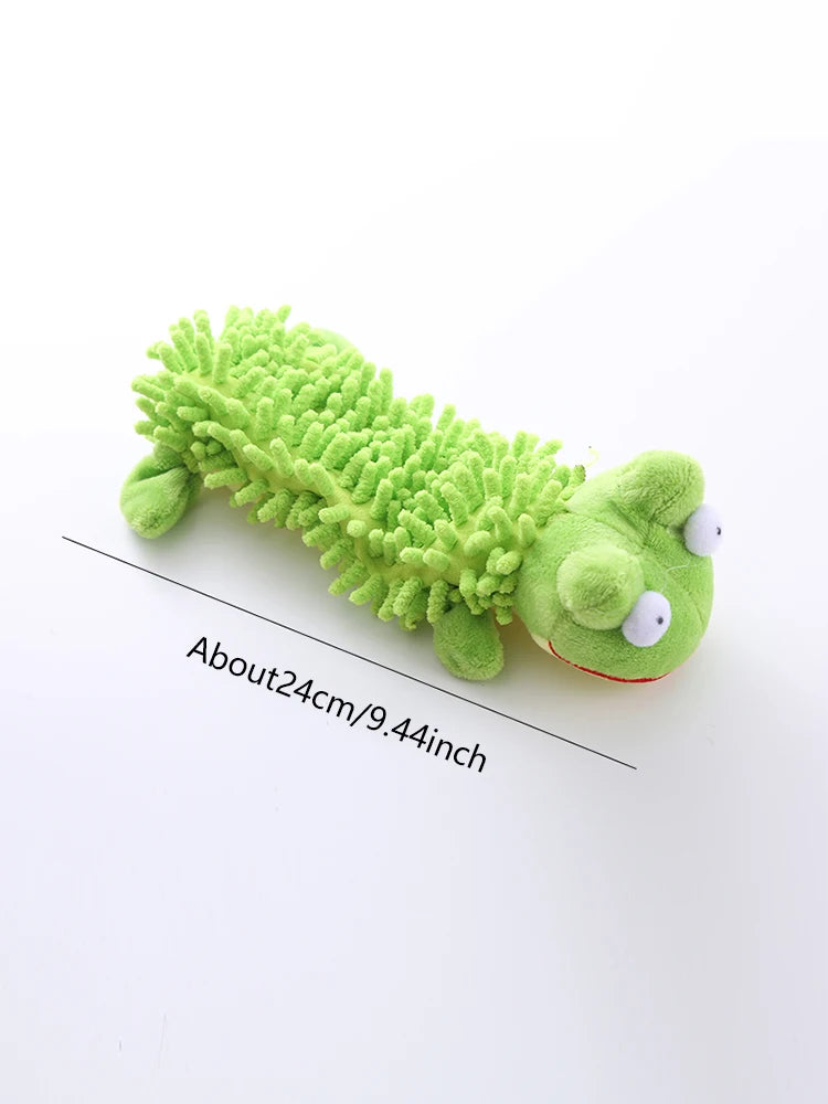 Squeaky Plush Frog & Hippo Dog Toy – Teeth Grinding Chew Toy