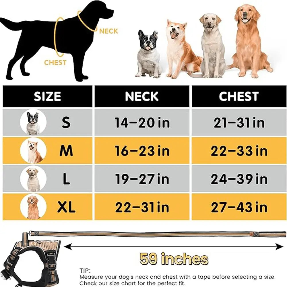 Fashionable NP Dog Harness – Reflective & Adjustable - EVA Mesh (LUXE Collection)