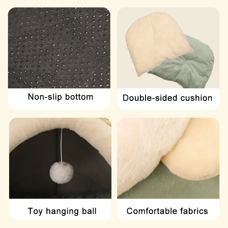 BellRub Kitty Cave – Washable Cave Bed