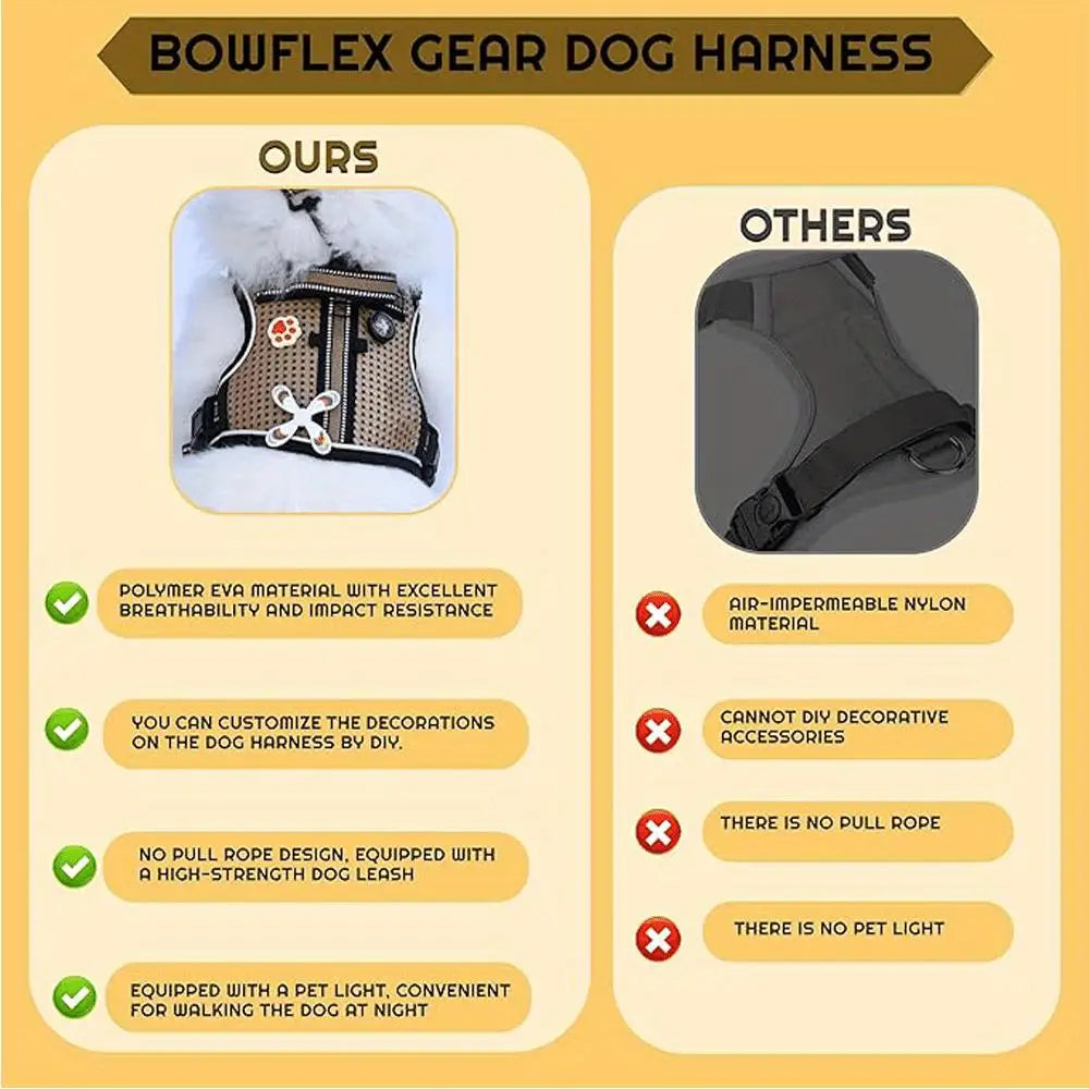 Fashionable NP Dog Harness – Reflective & Adjustable - EVA Mesh (LUXE Collection)