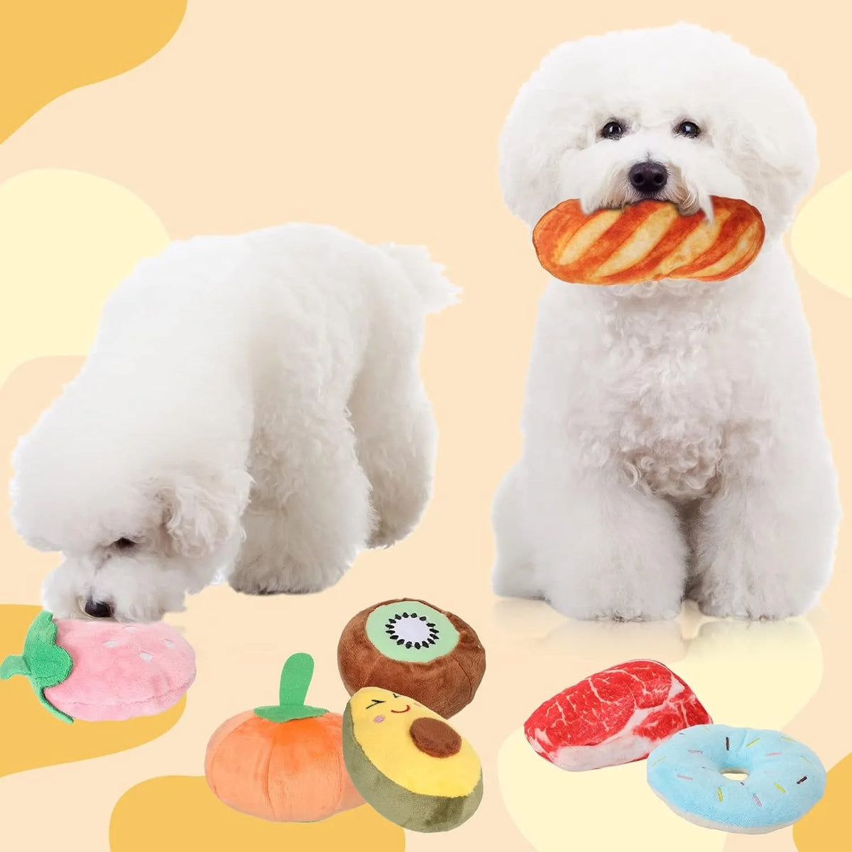 100-Piece Assorted Squeak Toy Bundle