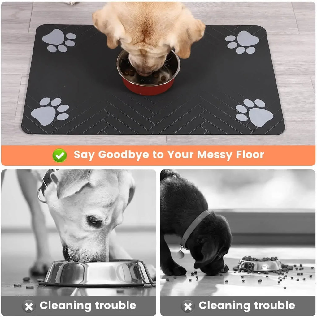 Diatomite Pet Feeding Mat – Absorbent, Durable, Quick-Dry Placemat for Dog & Cat Food Bowls | 3 Sizes