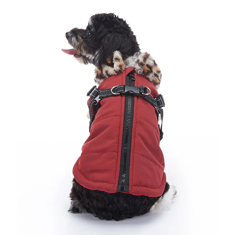 Reflective Winter Dog Coat with Built-In Harness (Colourful Camo Collection)