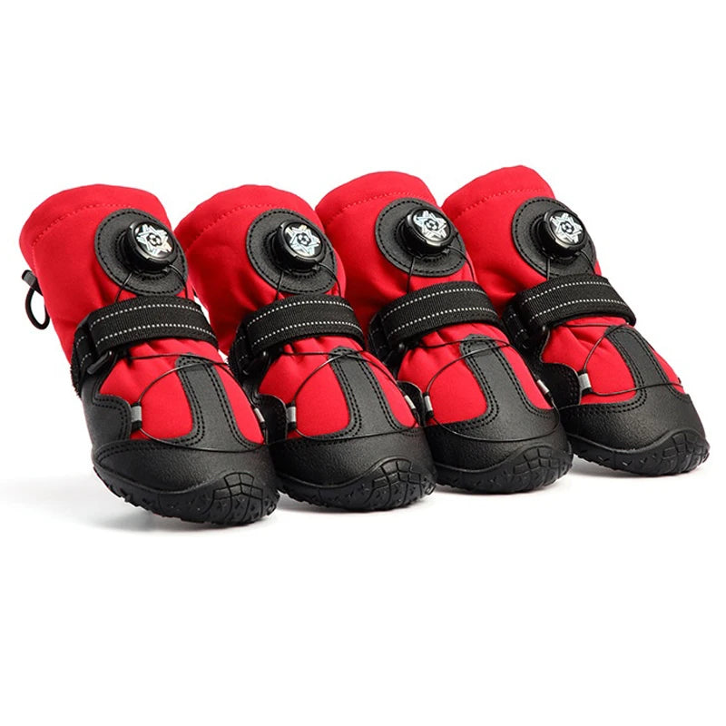 Heavy-Duty Dog Boots with Rotating Dial – Waterproof Outdoor Paw Protectors