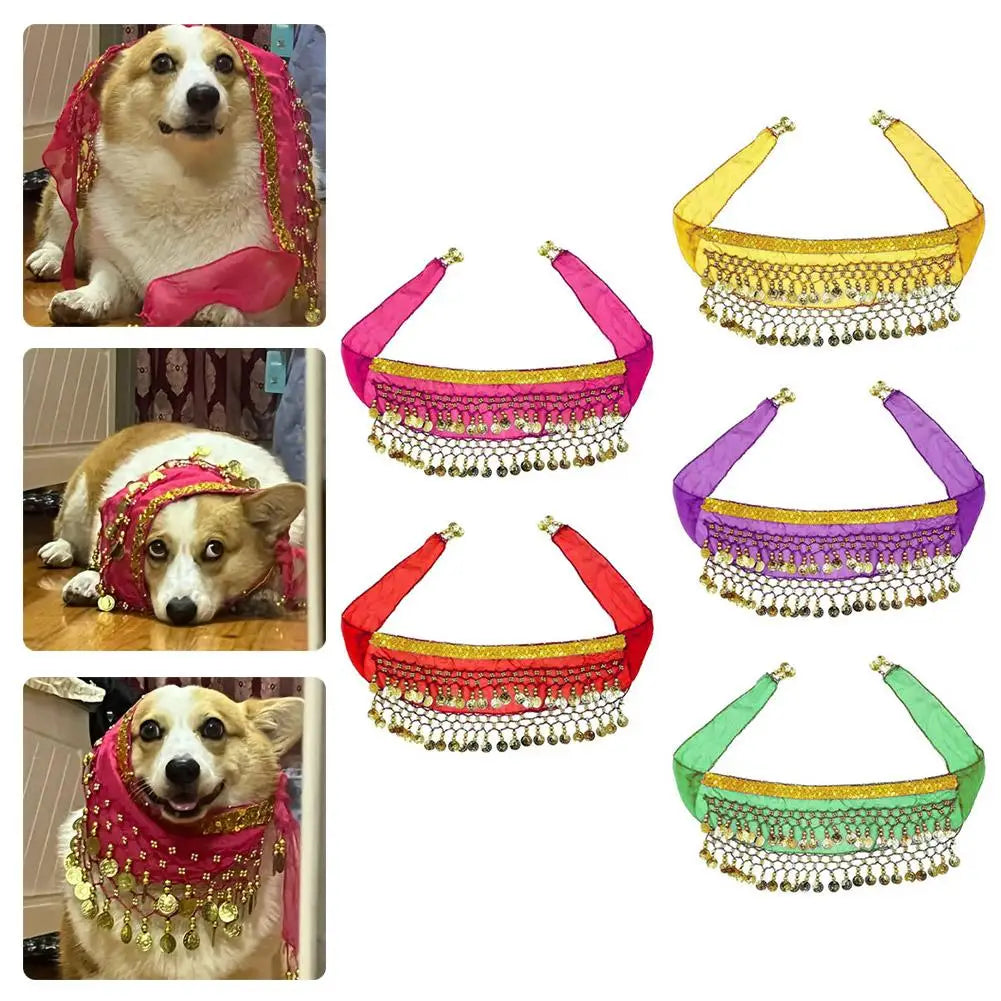 Pet Belly Dance Hip Scarf & Booty Decoration – Sequin Pet Costume