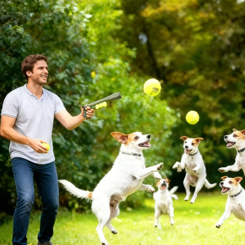 Dog Ball Launcher — Interactive Tennis Ball Shooting Toy for Outdoor Play