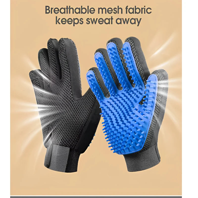 Pet Grooming & Deshedding Massage Glove
