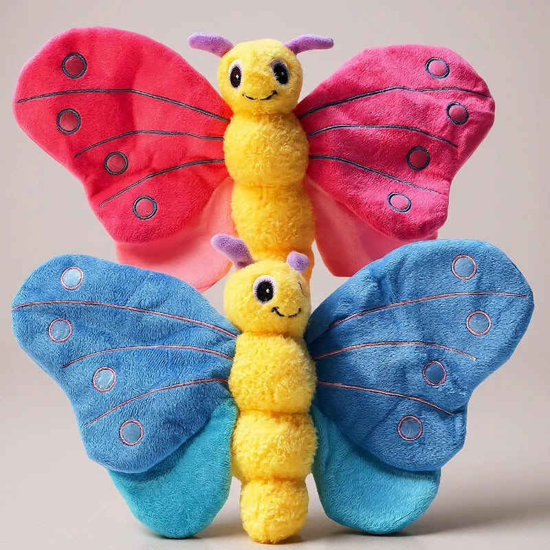 Squeaky Plush Butterfly Dog Chew Toy – Dental Cleaning Toy