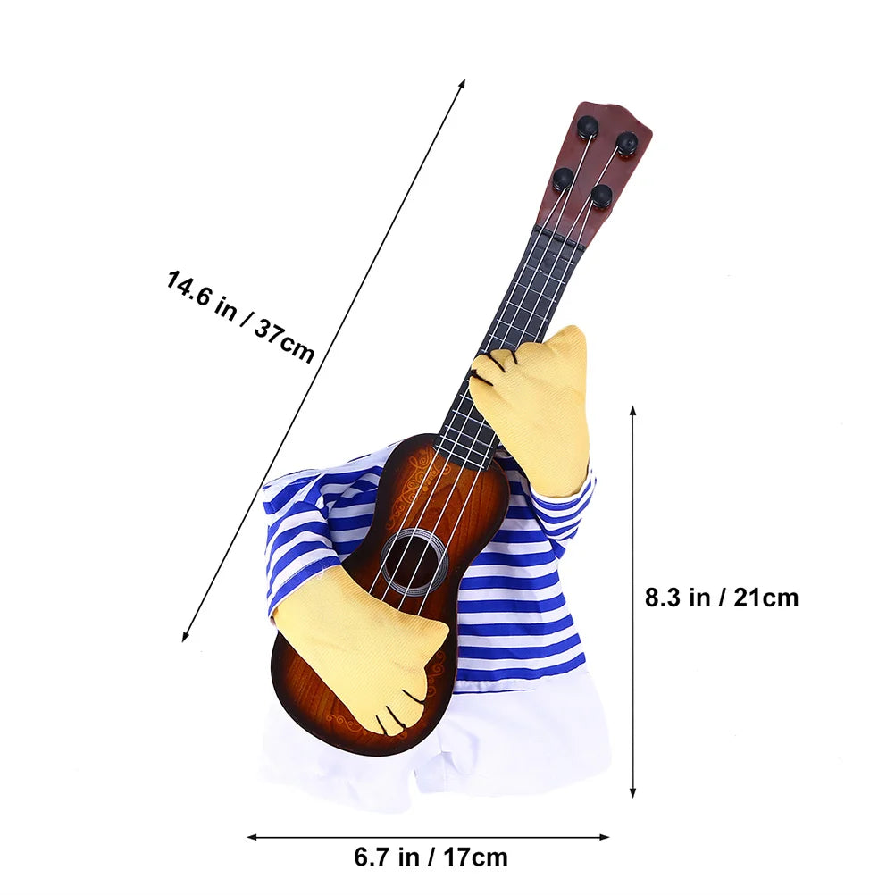 Guitar Player Dog Costume – Funny Cosplay Outfit for Dogs