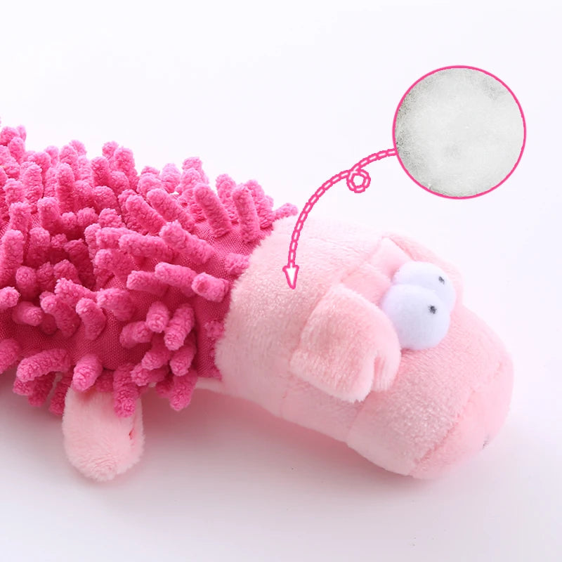 Squeaky Plush Frog & Hippo Dog Toy – Teeth Grinding Chew Toy